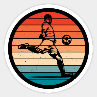 Soccer Retro Vintage Football Player Training Sticker